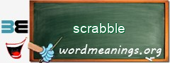 WordMeaning blackboard for scrabble